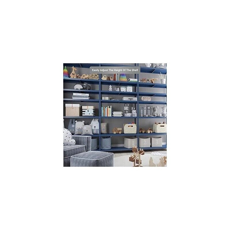 SCAFFALE IN METALLO BLU ETTORE KIT BULLONI 100 X 40 X H 187 CM 5 RIPIANI