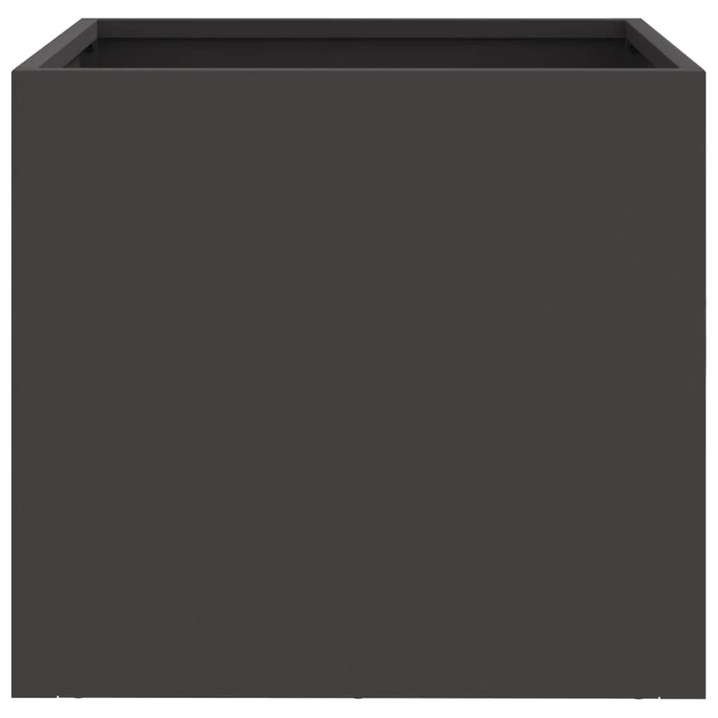 Fioriera rialzata per piante fiori giardino terrazze set da 2 32 x 30 x 29 cm acciaio nero 02_0038933