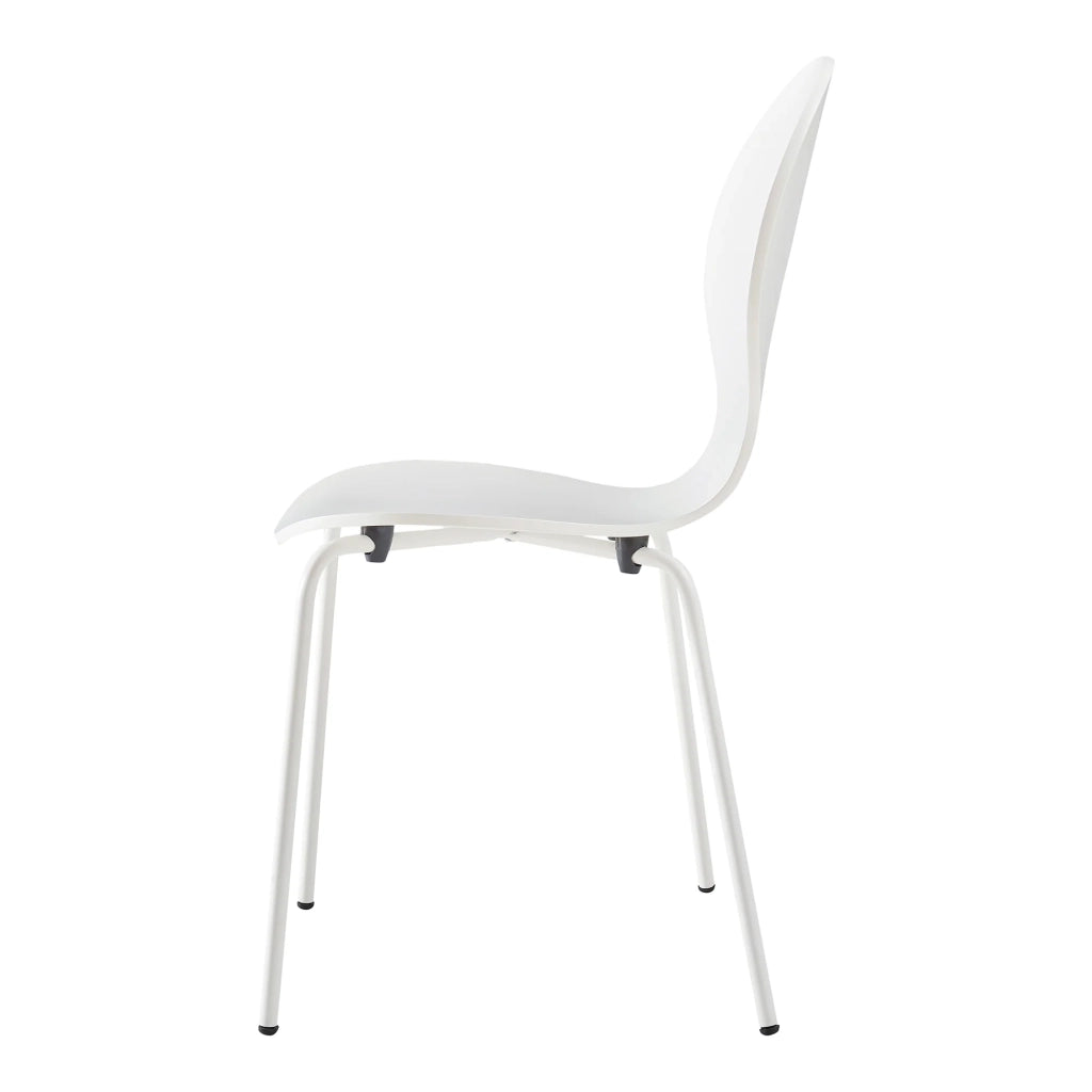 Set di 4 sedie da pranzo 85 x 48 x 50 cm design moderno robuste bianche 03_0009816