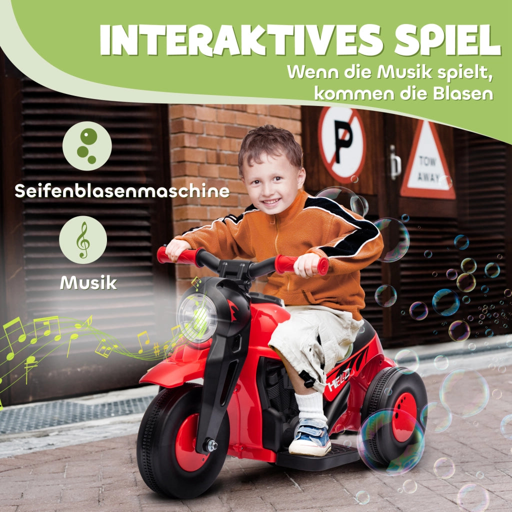 Motocicletta Elettrica per Bambini ¨C zephmum ¨C Verde con Musica 6V