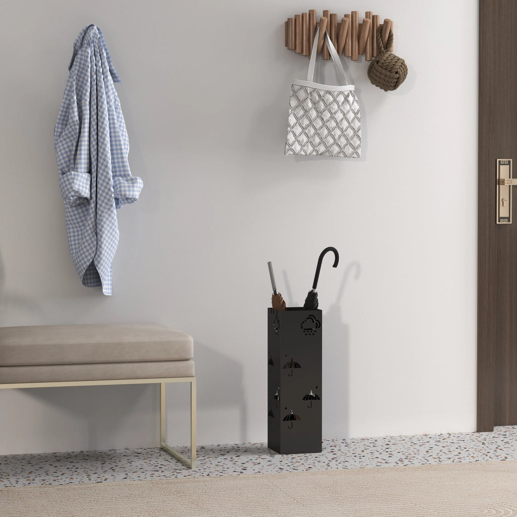 Portaombrelli ¨C Zephmum ¨C 4 Ganci, Metallico, Nero