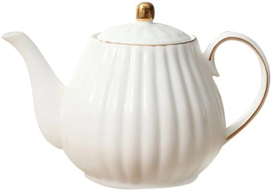Macchina per caffè - Teiera in porcellana - Dispensatore di latte - Caffettiera in ceramica - Stile europeo - 22,5 x 15,5 x 12 cm