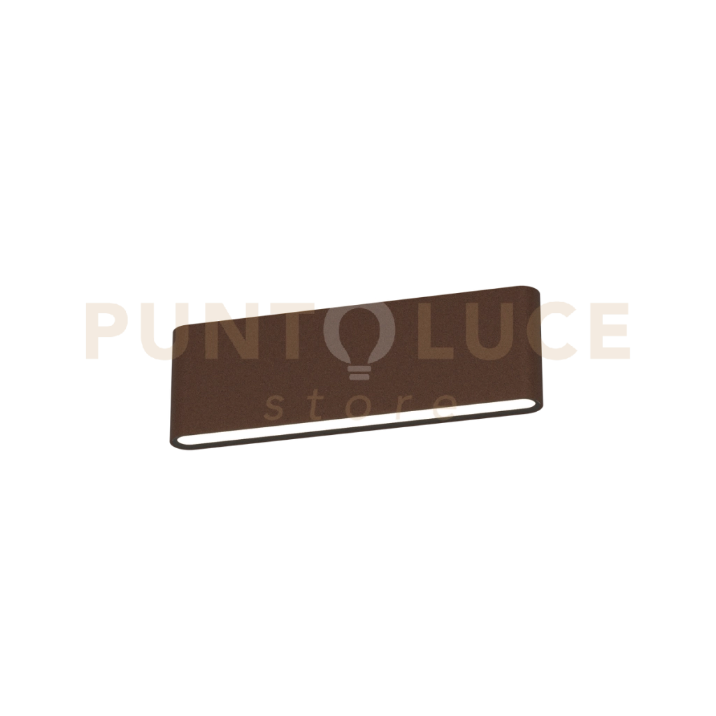 LIMA APPLIQUE BIEMISSIONE 28CM CORTEN LED 20W CCT 3000 4000K 1240LM IP54 IP54