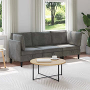 Set di mobili per il soggiorno 3 pcs Grigio Scuro Velluto