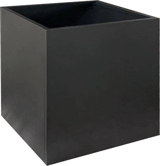 Pianta da giardino in acciaio inossidabile nero, piantagione nera a polvere per interni ed esterni, uso commerciale e residenziale (L40.6*W40.6*D40.6)