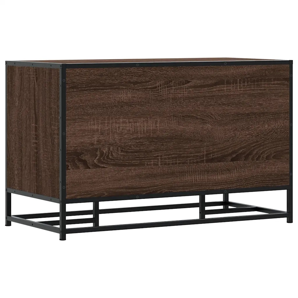 Scarpiera Rovere Marrone 84x40x53,5 cm Truciolato e Metallo