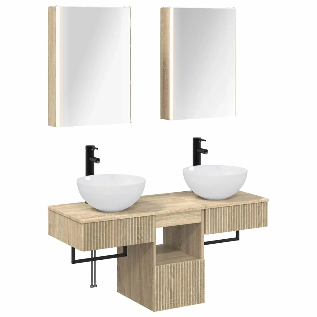 Set di Armadi da Bagno 5 pcs Rovere Sonoma 43 x 11,5 x 60,5 cm 3406289