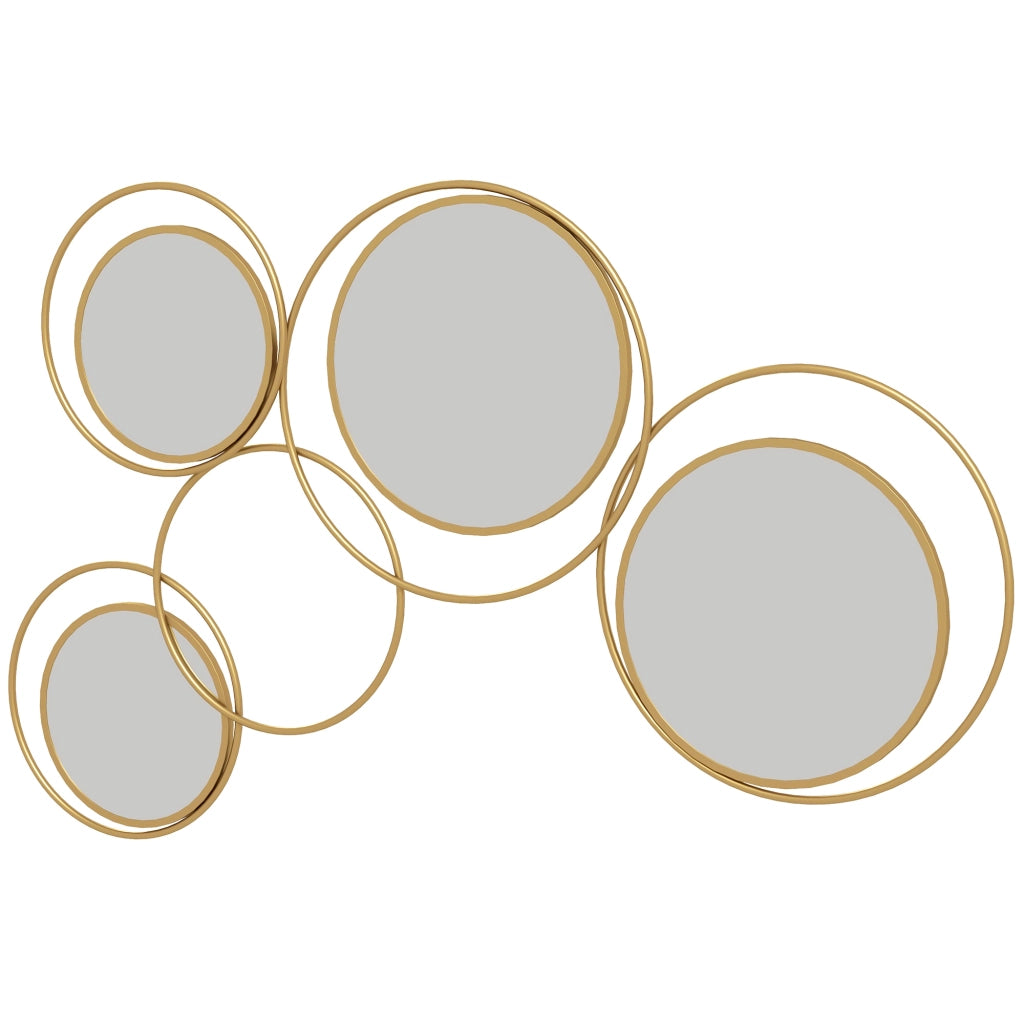 Specchio Decorativo Parete 3D ¨C Zephmum ¨C Dorato 110x68 cm