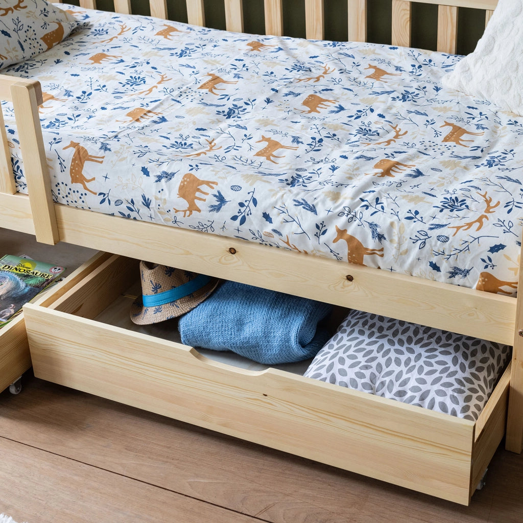 Letto a cabina per bambini 190x90cm in legno con cassetti MARCEAU
