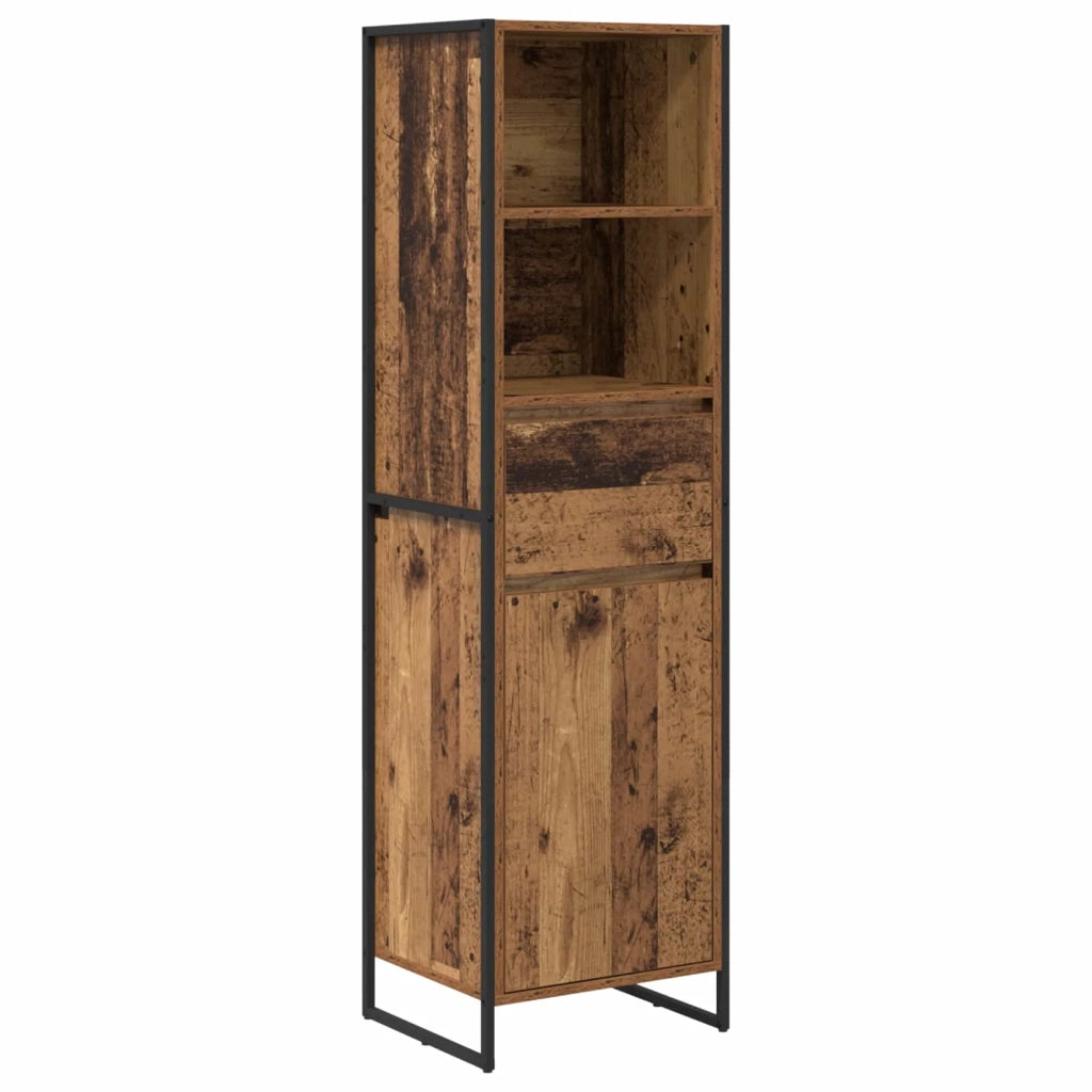 Armadio per Libri con cassetto Legno vecchio 43 x 36 x 150.5 cm