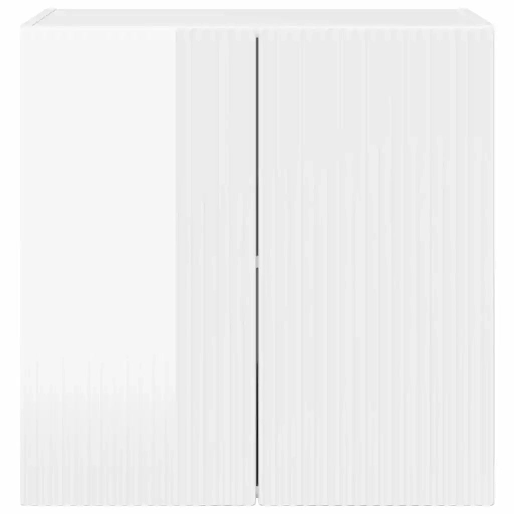 Mobile TV da parete-Mobile TV a Muro-Credenza TV Bianco Lucido 59,5 x 31 x 60 cm