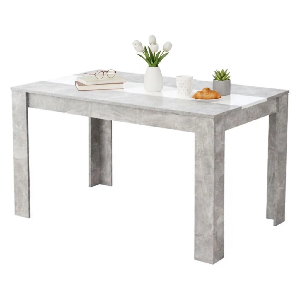 Simala, Tavolo Fisso 6 Posti, 135x80.5x74.5h cm Grigio Cemento