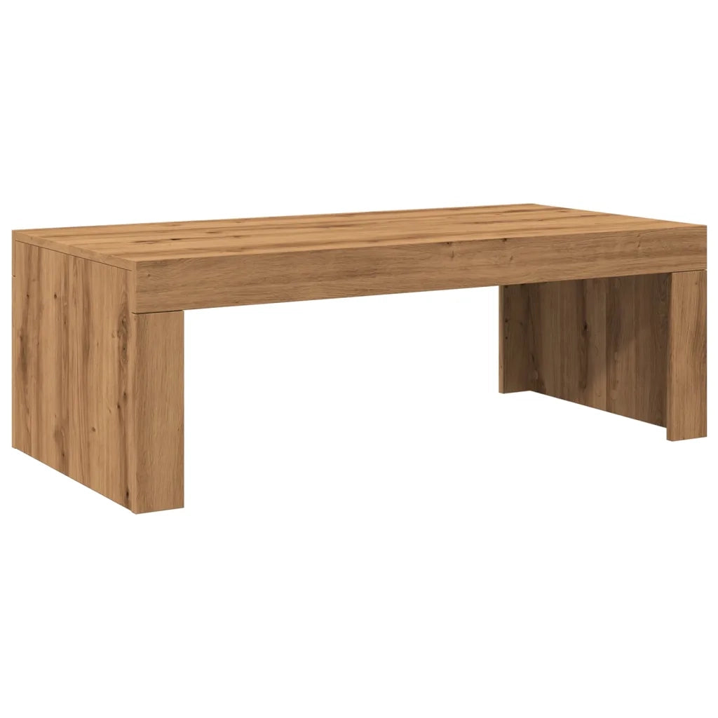 Tavolino salotto | Tavolino da caff¨¨ | Tavolino da Soggiorno Rovere Artigianale 102x50x35 cm in Truciolato