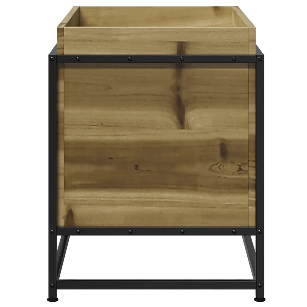 Fioriera rialzata per piante fiori terrazza giardino 60 x 40 x 50 cm legno di pino impregnato marrone 02_0037695