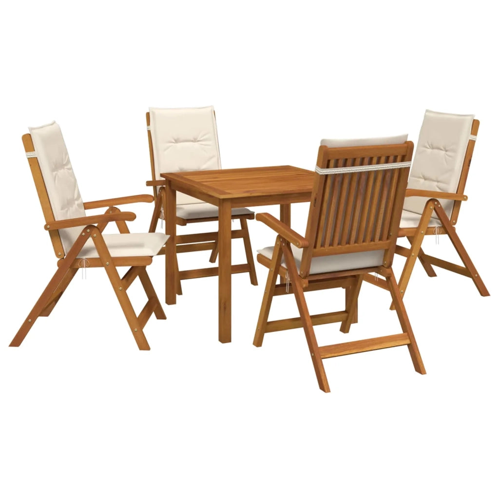Set da pranzo da giardino 5 pezzi Naturale 3434596