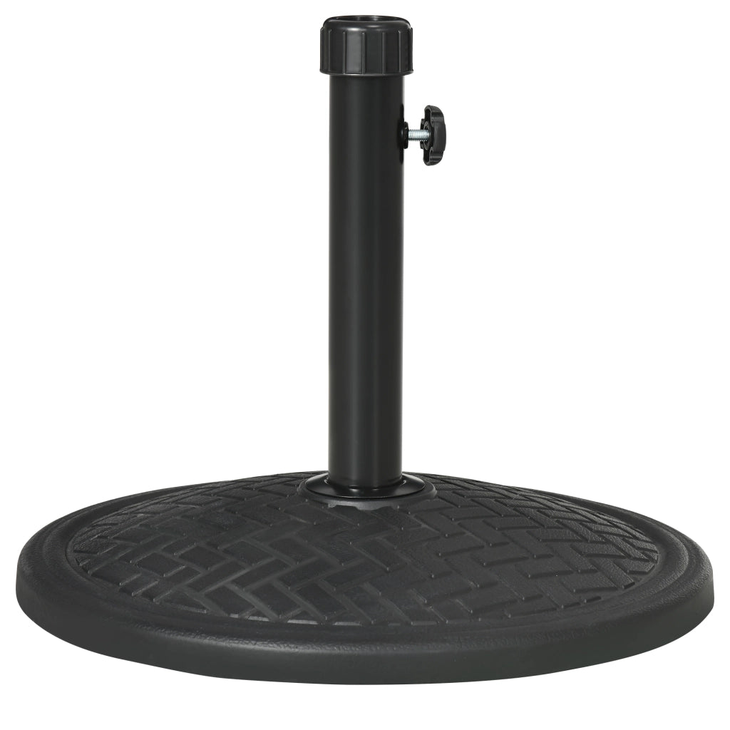 Base per Ombrellone ¨C Zephmum ¨C Metallo e Cemento, Nero, ?46 cm, 14kg per Pali ?32-38 mm