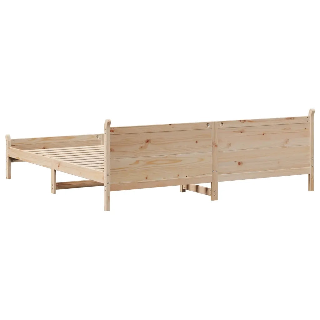 Letto senza Materasso 180x200 cm in Legno Massello di Pino