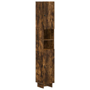 Armadio da Bagno con Ripiano Aperto EDE Rovere Fumo 895940