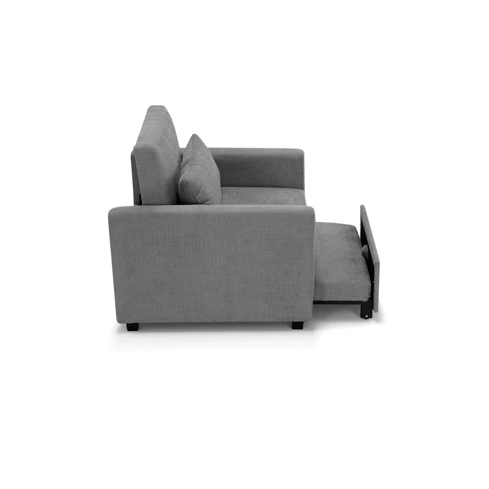 Poltrona letto modello AMALFI con 1 cuscino, massima imbottitura, design adatto per ambienti classici e moderni, colore Grigio
