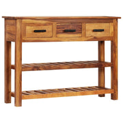 Credenza mobiletto consolle mobile contenitore con 3 cassetti 110 cm legno massello di sheesham 4402293