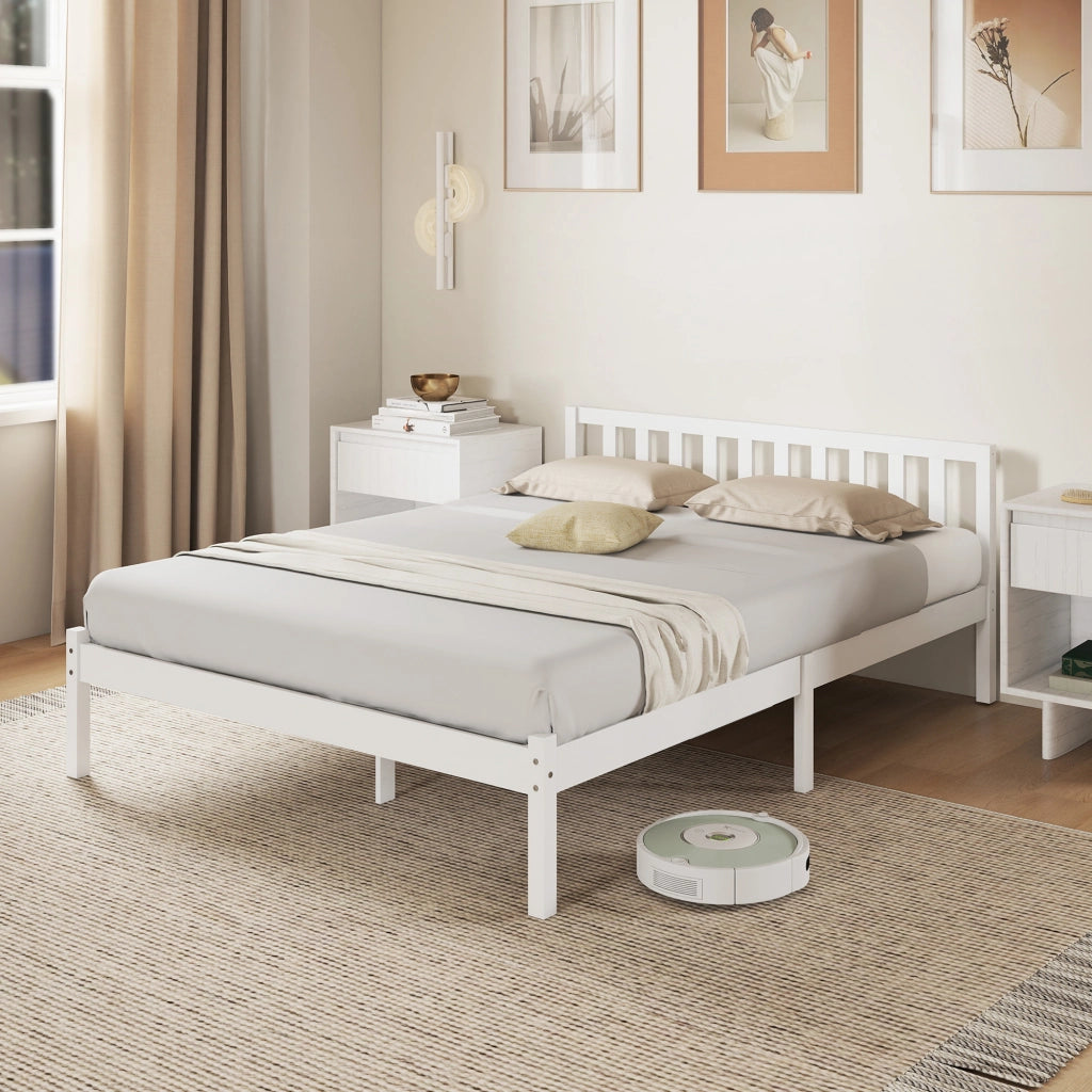 Letto singolo in legno massello ¨C Xylo ¨C con testiera e rete a doghe 140x190 cm