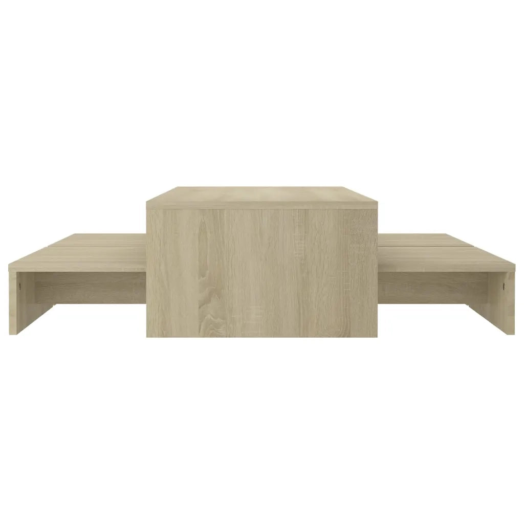Set Tavolini Estraibili Rovere Sonoma 100x100x26,5 Multistrato 806798