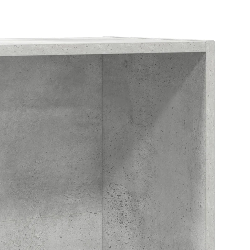 Credenza-Buffet Grigio Cemento 66x30x130 cm Legno Multistrato