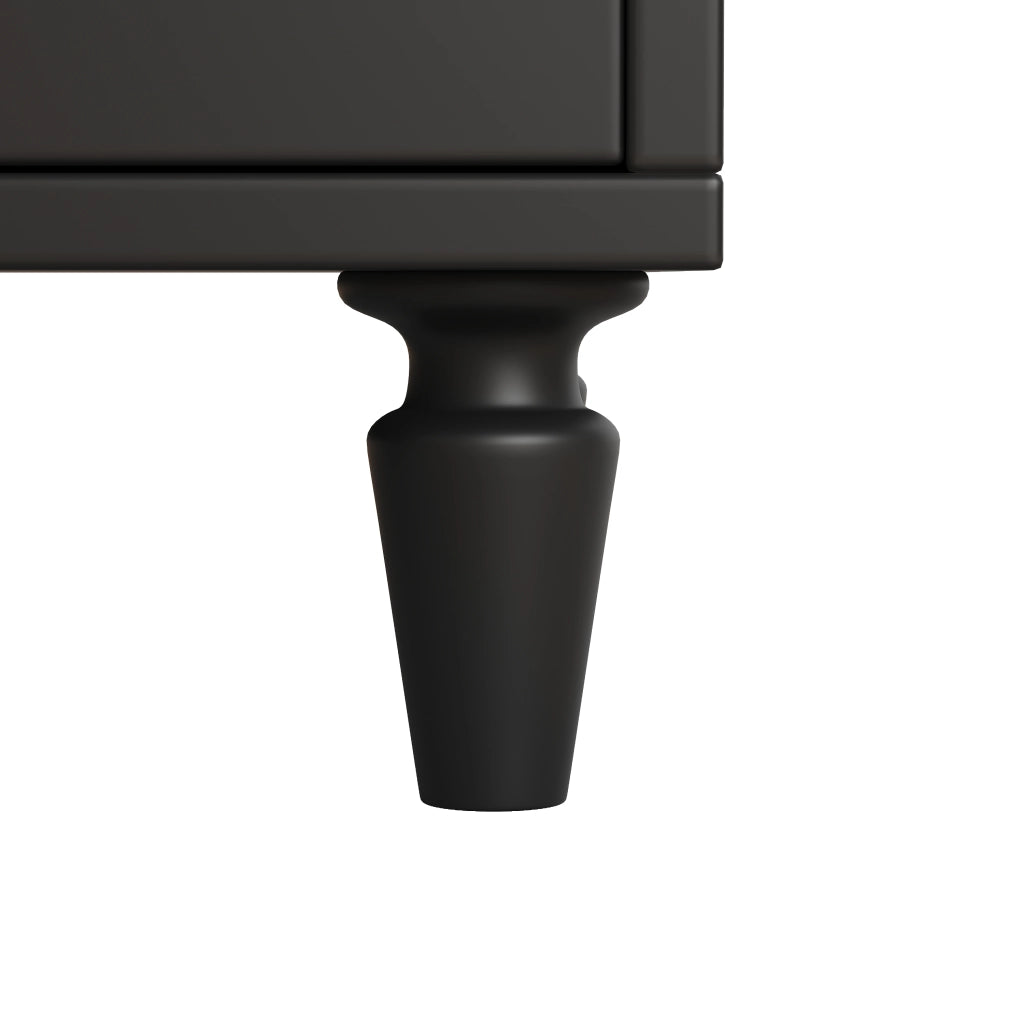 ARMADIO ALTO con LED e ante scorrevoli 120x45x195,5 cm Nero MDF