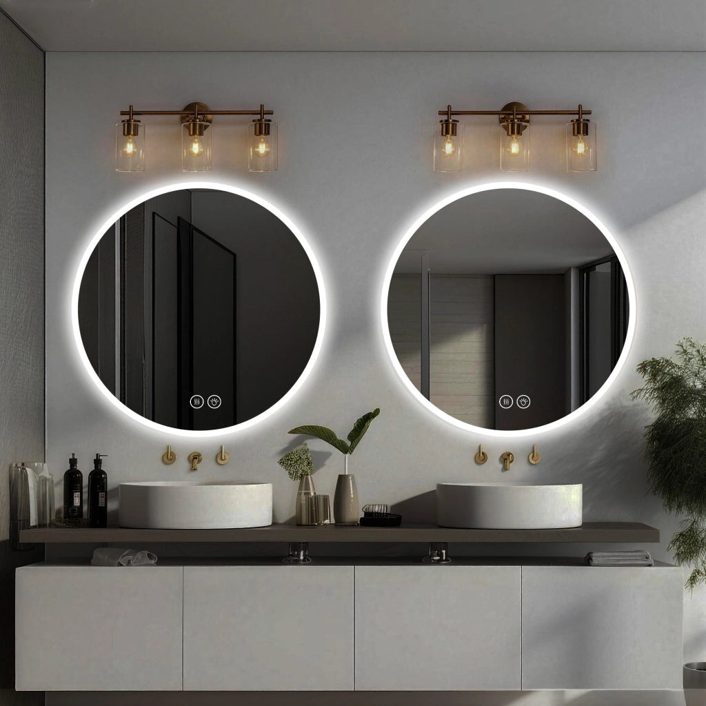 SPECCHIO LED ROTONDO DA BAGNO 80 cm SILVER, DA PARETE, DIMMERABILE