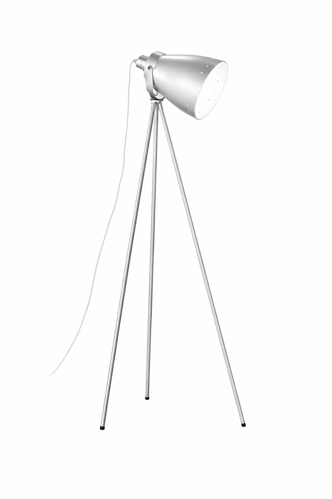 Lampada da Terra Tripode Stile Cinema Moderna 152 cm Argento Salotto Studio