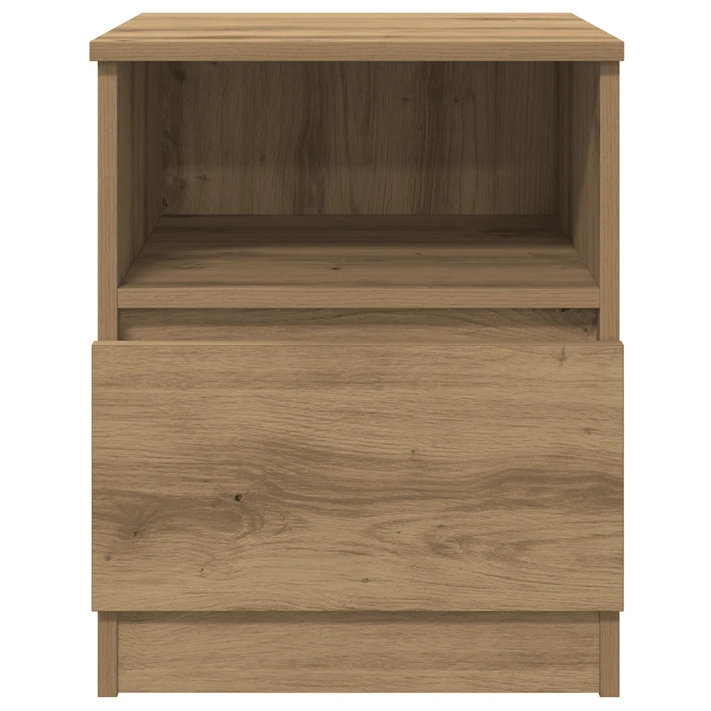 Comodini 2 pz-Set di 2 Tavolino da notte Rovere Artigianale 40x40x50 cm Legno Multistrato