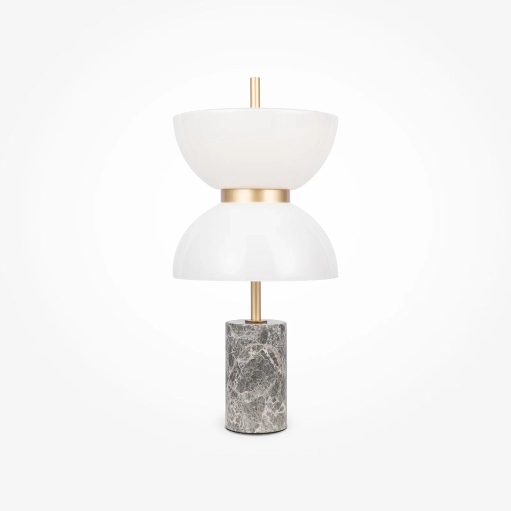 Maytoni Lampada da tavolo moderna Kyoto 1 luce LED integrato grigio metallo vetro