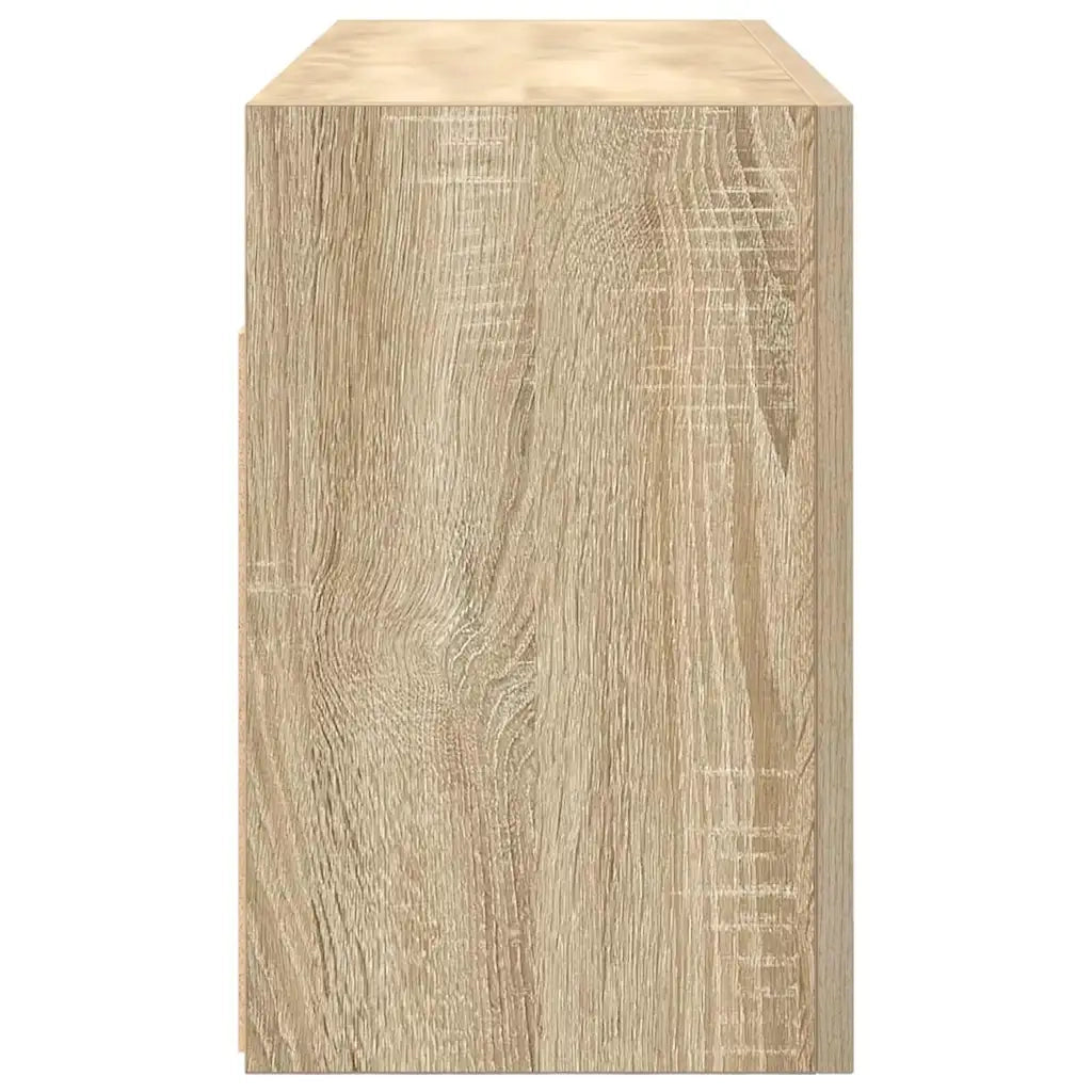 Mobile da Bagno a Parete Rovere Sonoma 80x25x40 cm Truciolato