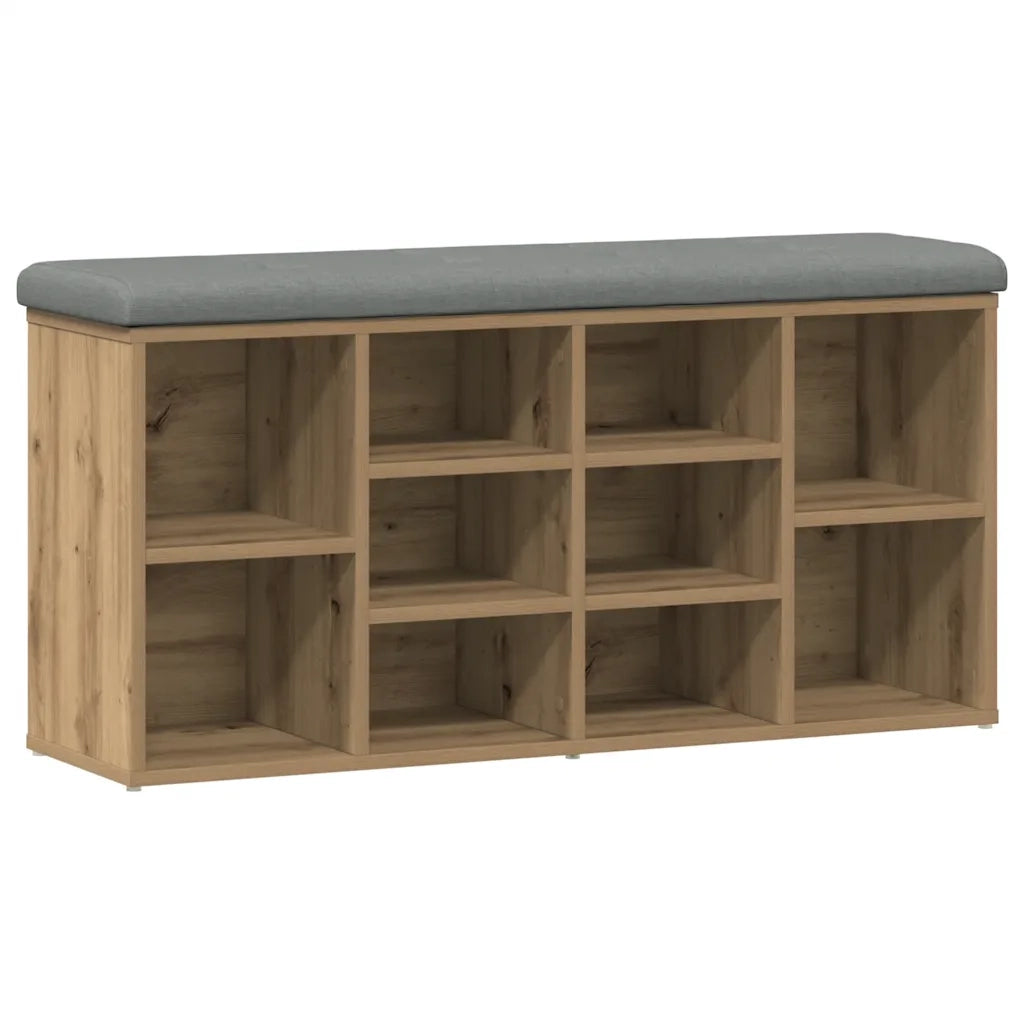 vidaXL Panca Porta Scarpe Rovere Artigianale 102x32x50 cm Truciolato