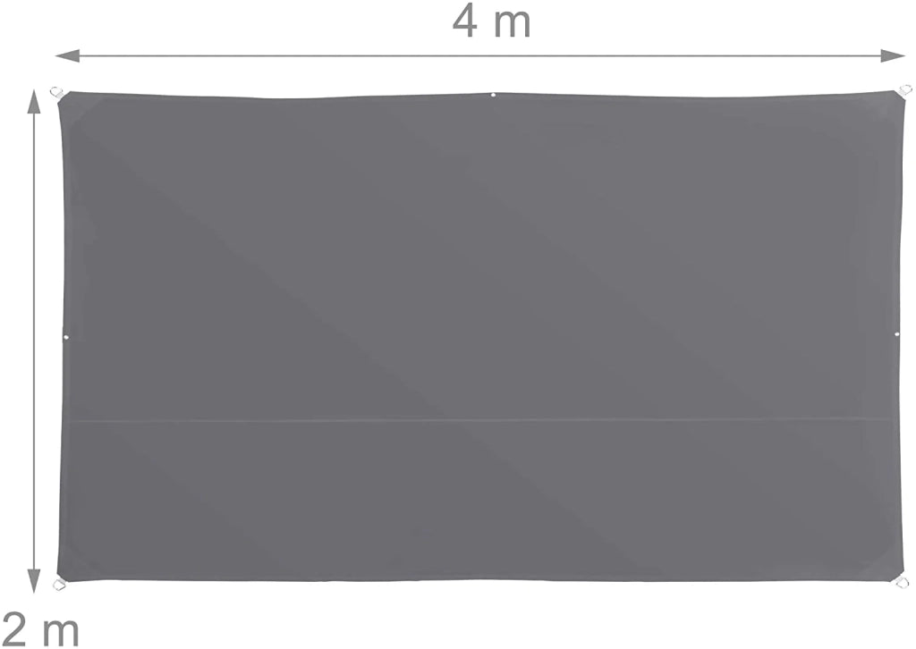 Vela ombreggiante rettangolare 2 x 4 m grigia 13_0002933_2