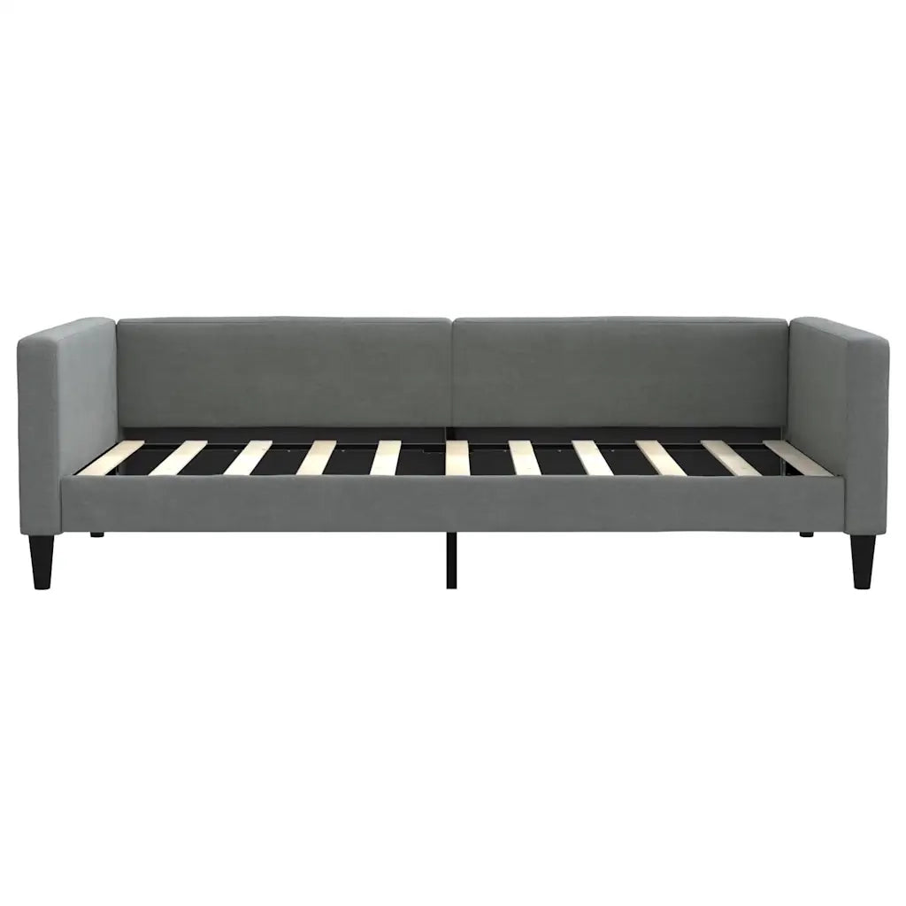 Divano Letto Estraibile Cassetti Grigio Scuro 100x190 Tessuto 3196658