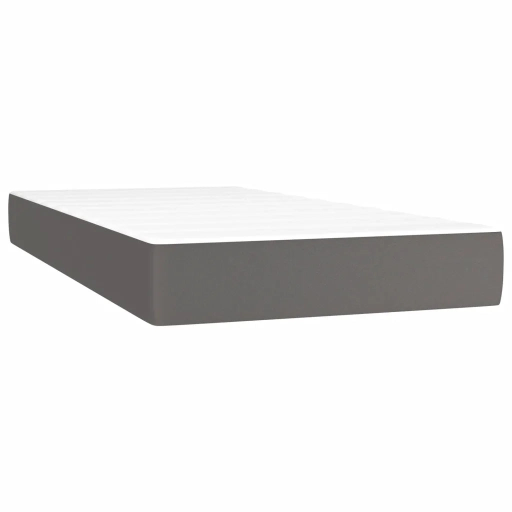 Giroletto a Molle con Materasso Grigio 120x190 cm in Similpelle 3269701