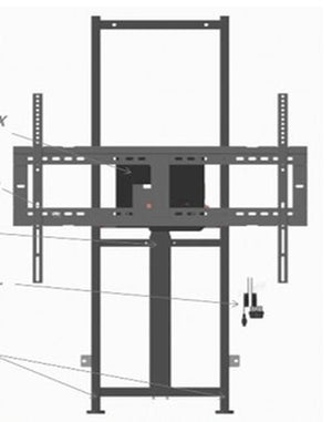 Staffa  da muro motorizzata vb-stnd-104 800x600 75kg 6500 high