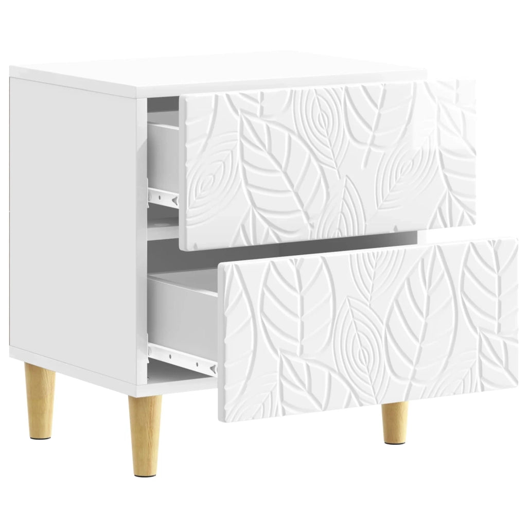 Comodino 2 pcs Bianco Lucido 43 x 34,5 x 48 cm 894994