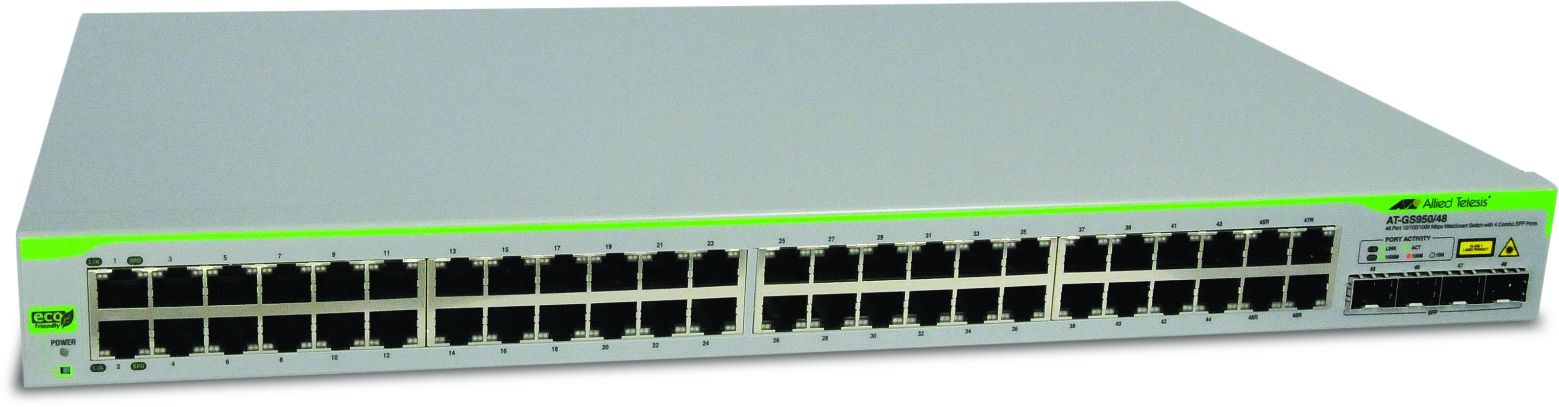 Allied telesis at-gs950/48-50 gestito l2 gigabit ethernet (10/100/1000) 1u grigio