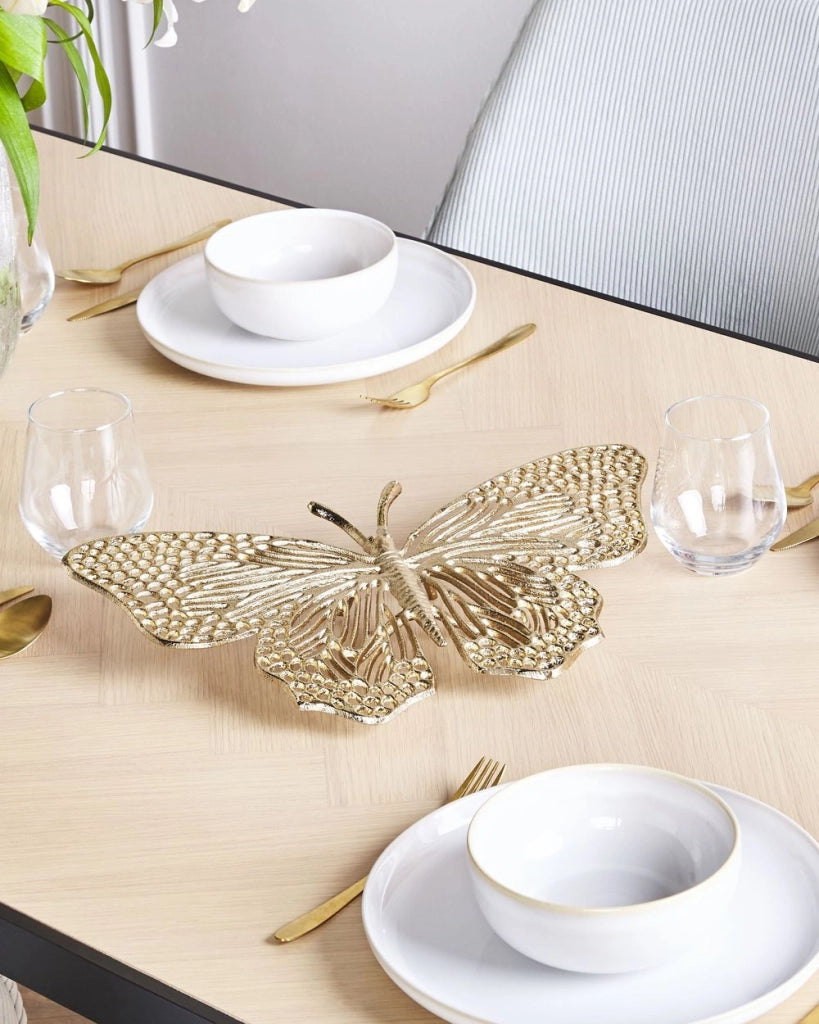 Decorazione domestica Metallo oro Farfalla a forma di tavola Figurina Design industriale moderno
