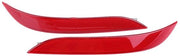 Riflettore di Bumper Posteriore - Rosso - 1 Paio - Carcassa ABS - Lente PC - Per Serie E60 2003-2007 - Codice OEM: 63146915039/63146915040