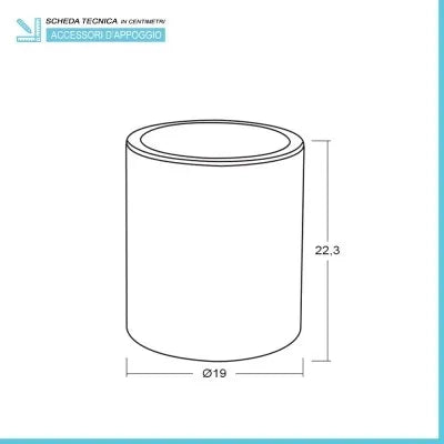 Pattumiera 5lt Bianco coperchio basculante dettagli effetto legno Blob