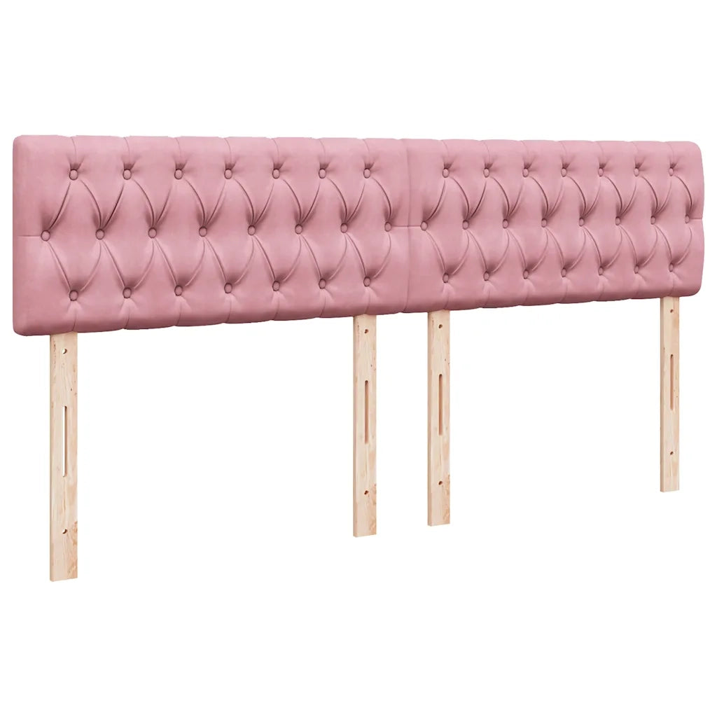 Giroletto a Molle con Materasso Rosa 180x200 cm in Velluto 3290117