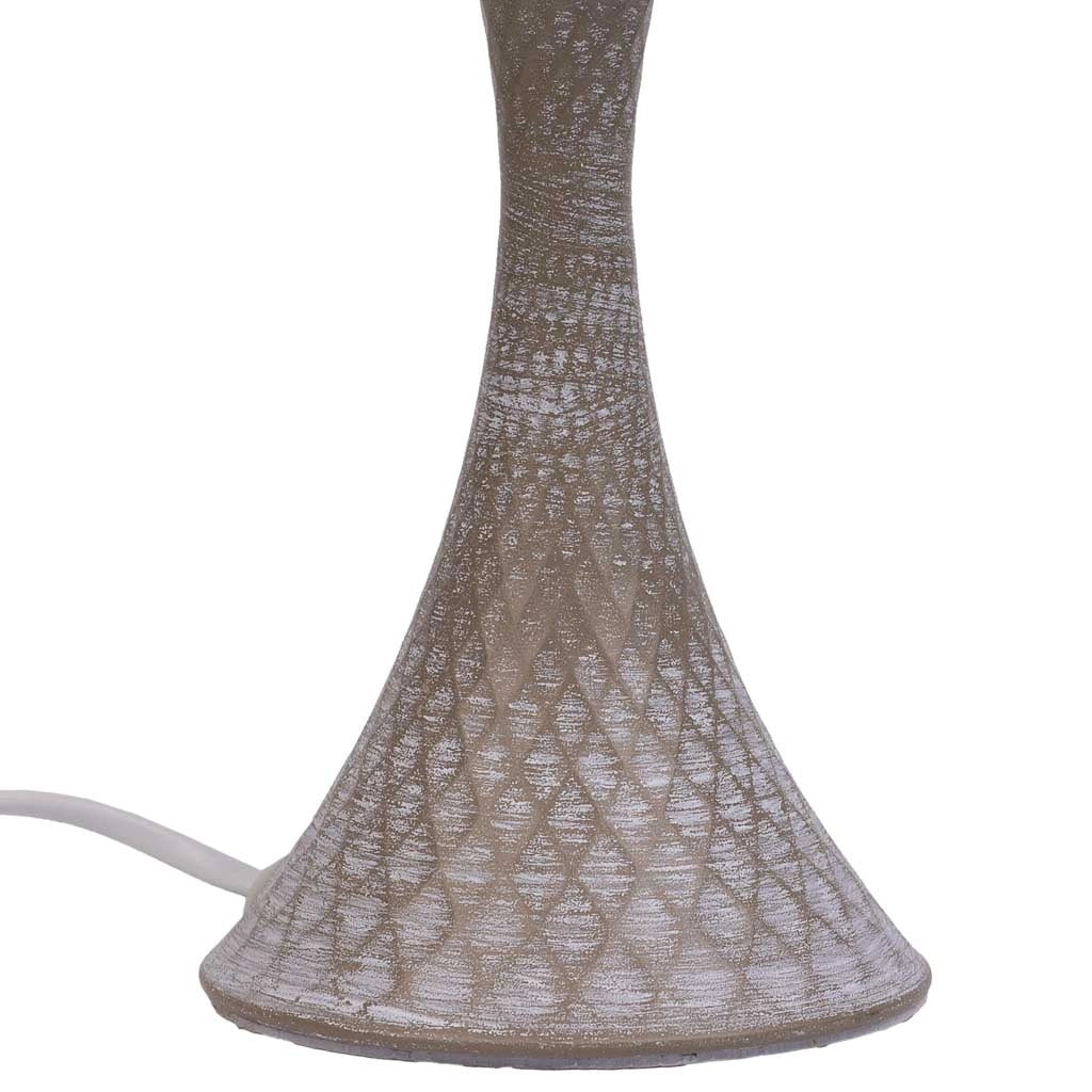Lampada da tavolo in metallo grigio 23x23x38h