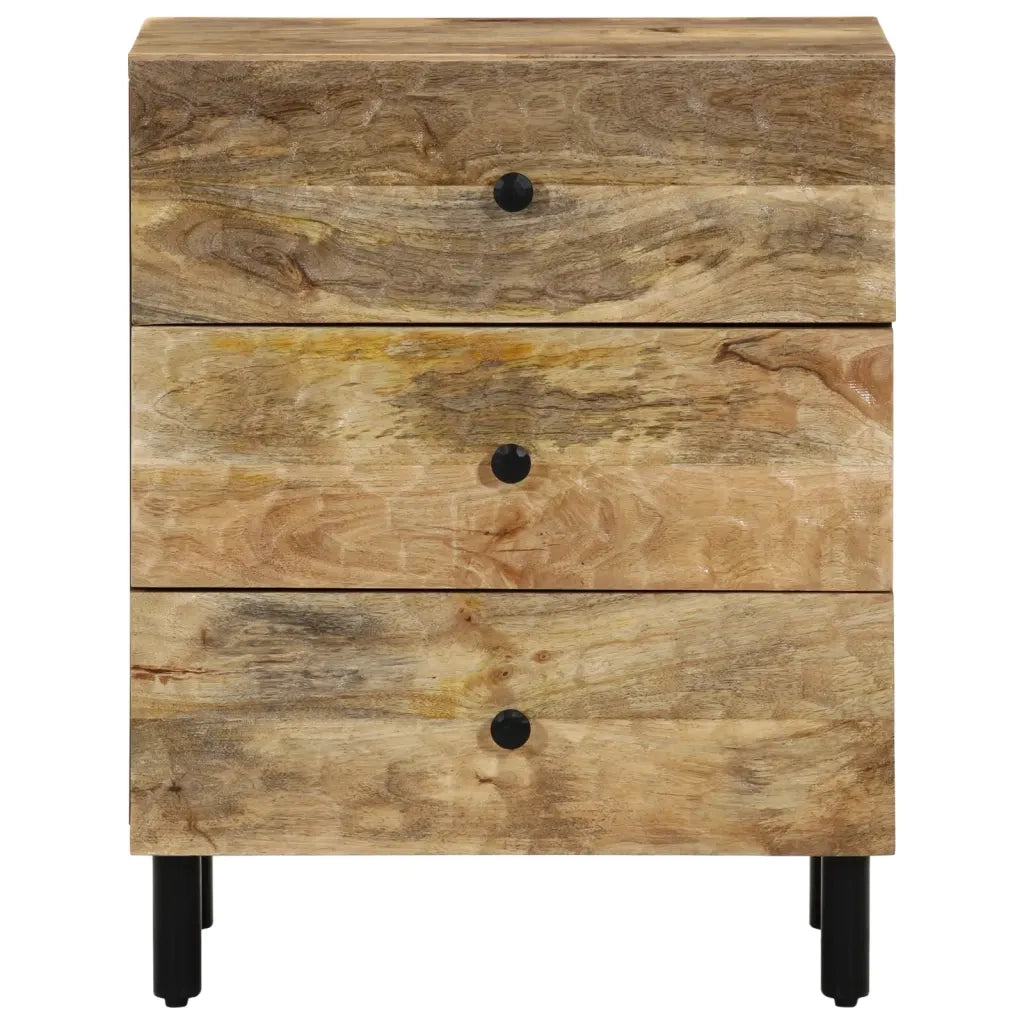 Comodino 50x33x60 cm in Legno Massello di Mango 356900