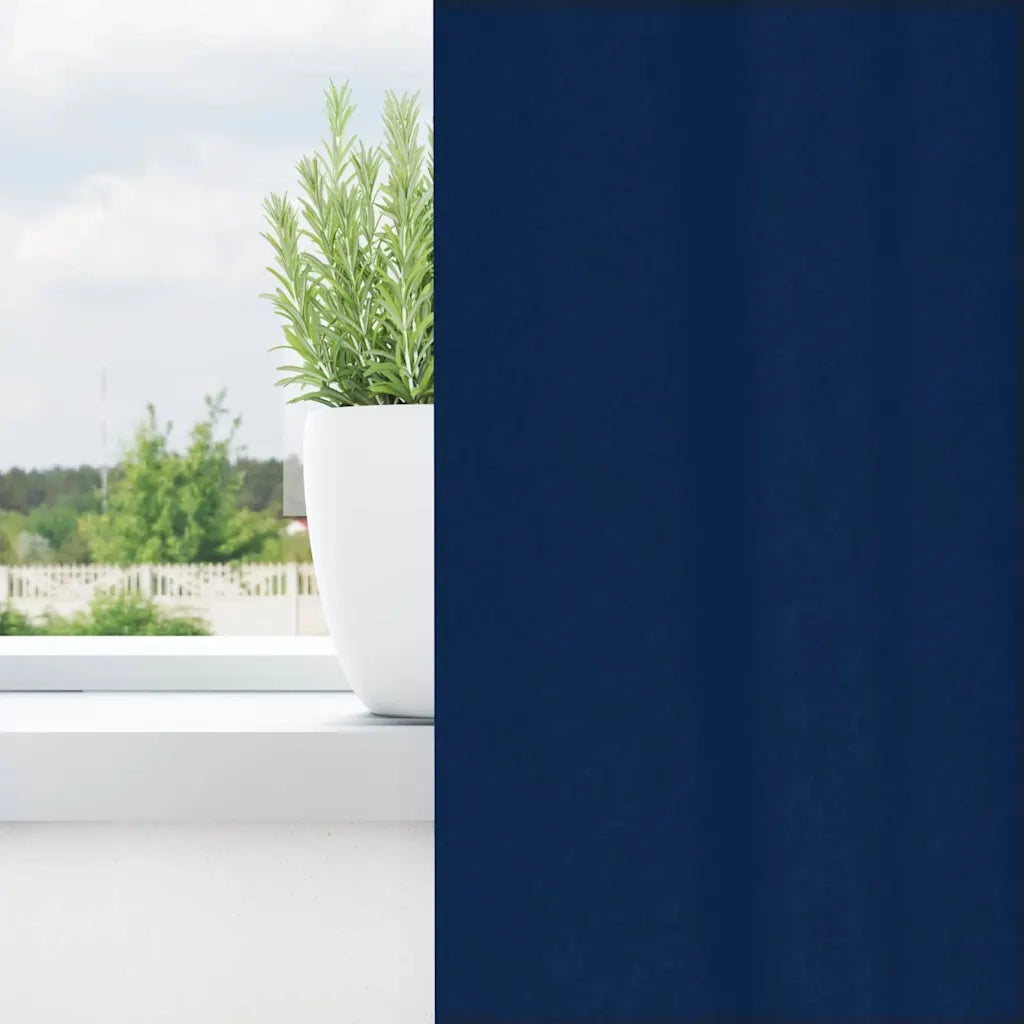 Tende Blackout con Anelli 2 pz Blu Scuro 260 x 140 cm 4107367