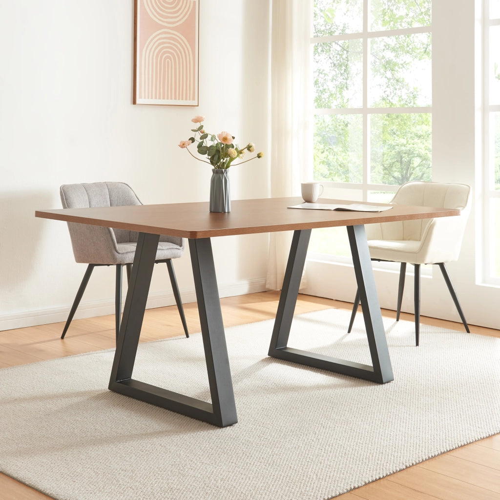 Set di 2 Gambe Trapezoidali Lyngby per Mobili Fai da Te - Altezza 72 cm - Acciaio Nero [en.casa]