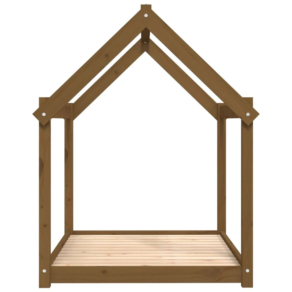 Divano letto per cani comodo 111 x 80 x 100 cm in legno massello di pino marrone 02_0042657