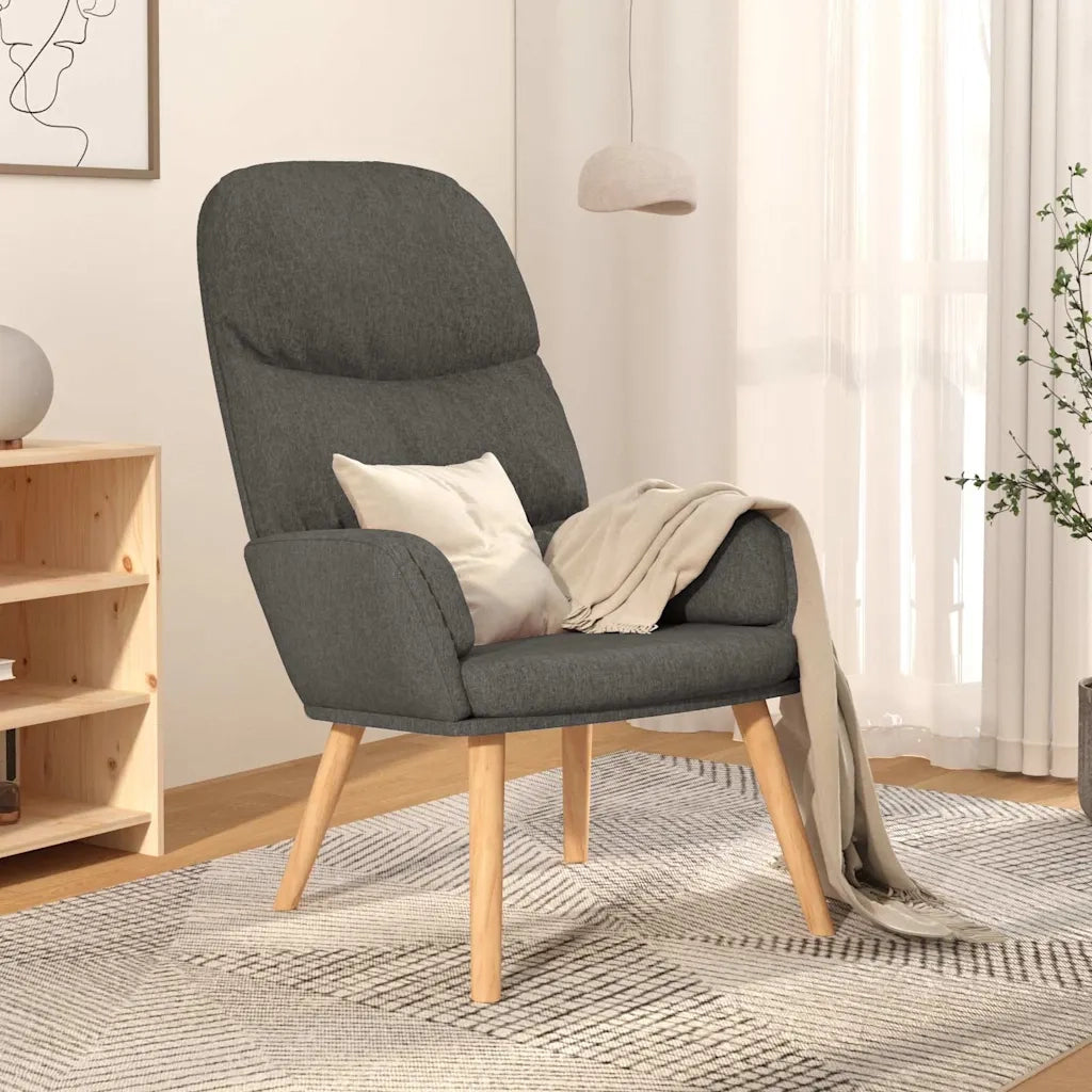 Divano Sedia-Poltrona Relax Grigio Chiaro in Tessuto 253634